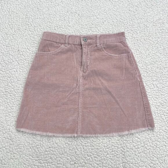 Brandy Melville Juliette Pink Corduroy Mini Skirt - Picture 2 of 6